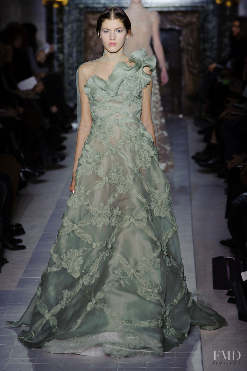 Valery Kaufman featured in  the Valentino Couture fashion show for Spring/Summer 2013