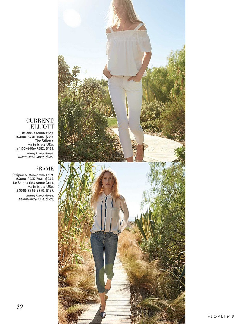 Daria Strokous featured in  the Saks Fifth Avenue Garden Delights catalogue for Summer 2016