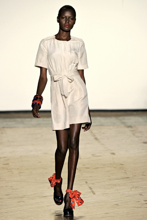 Ajak Deng featured in  the Marc by Marc Jacobs fashion show for Spring/Summer 2011