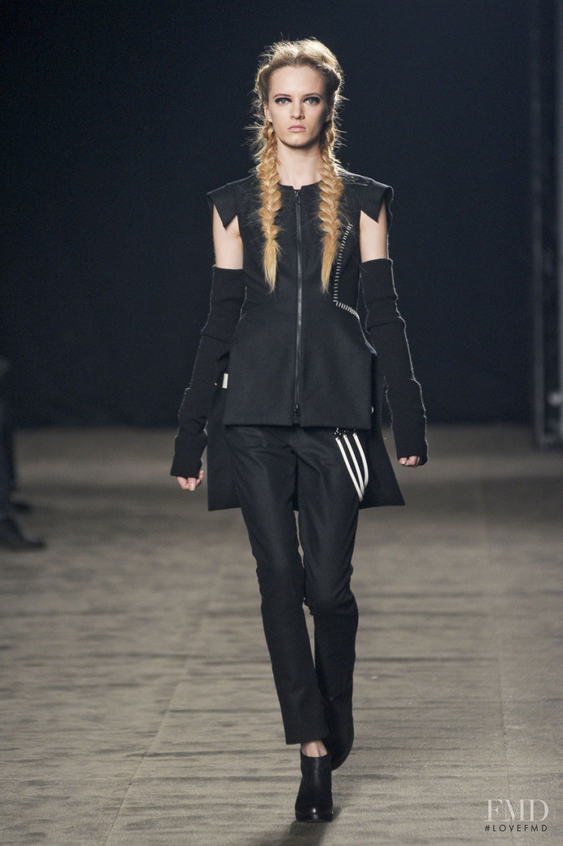 Daria Strokous featured in  the Y-3 fashion show for Autumn/Winter 2011