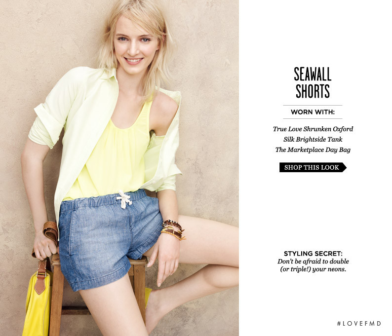 Daria Strokous featured in  the Madewell catalogue for Summer 2012