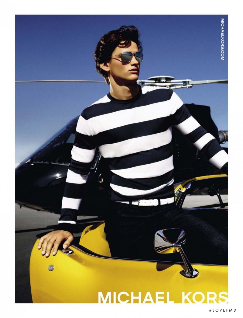 Simon Nessman featured in  the Michael Kors Collection advertisement for Spring/Summer 2013