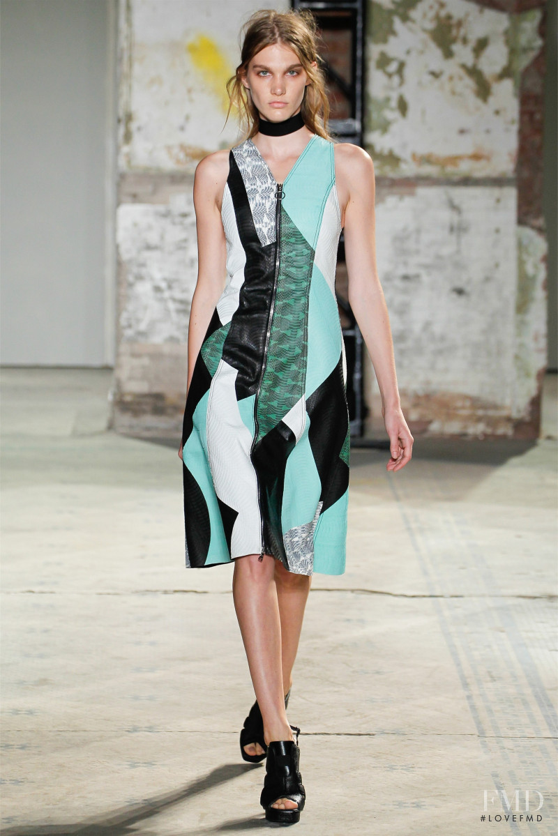Irina Nikolaeva featured in  the Proenza Schouler fashion show for Spring/Summer 2013