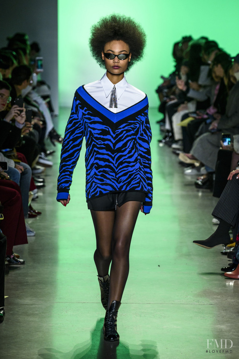 Ange-Marie Moutambou featured in  the Adam Selman fashion show for Autumn/Winter 2018