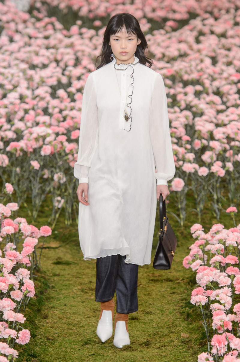 Xie Chaoyu featured in  the Tory Burch fashion show for Autumn/Winter 2018
