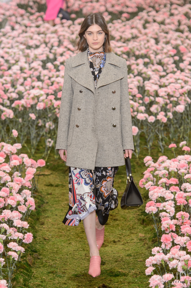 Milena Litvinovskaya featured in  the Tory Burch fashion show for Autumn/Winter 2018