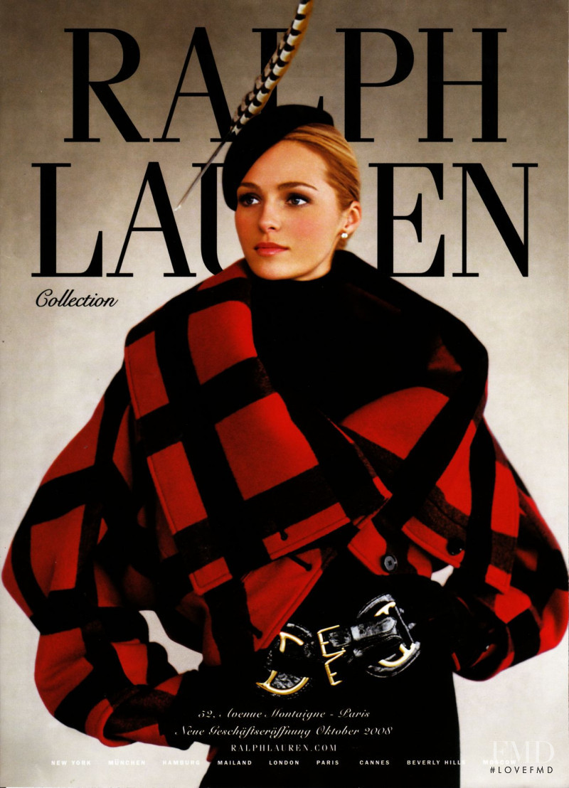 Valentina Zelyaeva featured in  the Ralph Lauren Collection advertisement for Autumn/Winter 2008