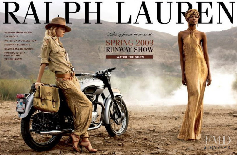 Ubah Hassan featured in  the Ralph Lauren Collection advertisement for Spring/Summer 2009