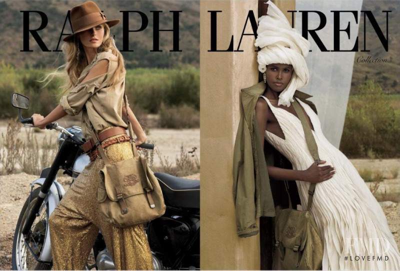 Ubah Hassan featured in  the Ralph Lauren Collection advertisement for Spring/Summer 2009