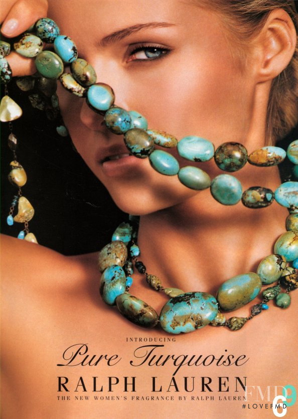 Valentina Zelyaeva featured in  the Ralph Lauren Pure Turquoise advertisement for Autumn/Winter 2005