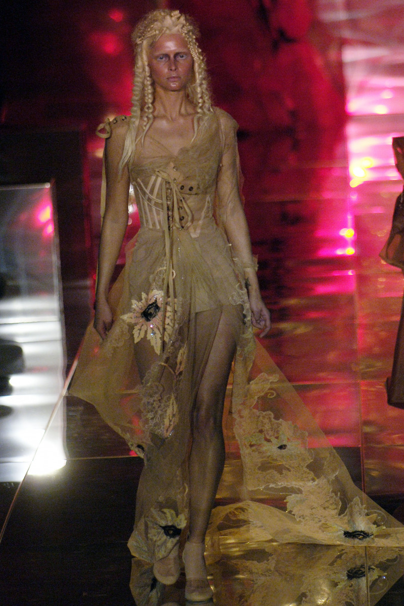 Tasha Tilberg featured in  the Christian Dior Haute Couture fashion show for Spring/Summer 2006