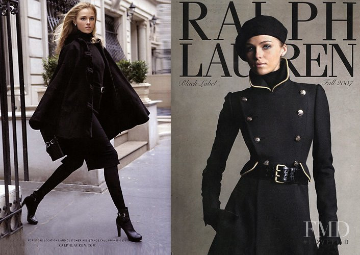 Valentina Zelyaeva featured in  the Ralph Lauren Black Label advertisement for Autumn/Winter 2007