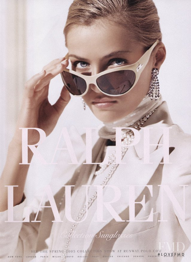 Valentina Zelyaeva featured in  the Ralph Lauren Eyewear advertisement for Spring/Summer 2005