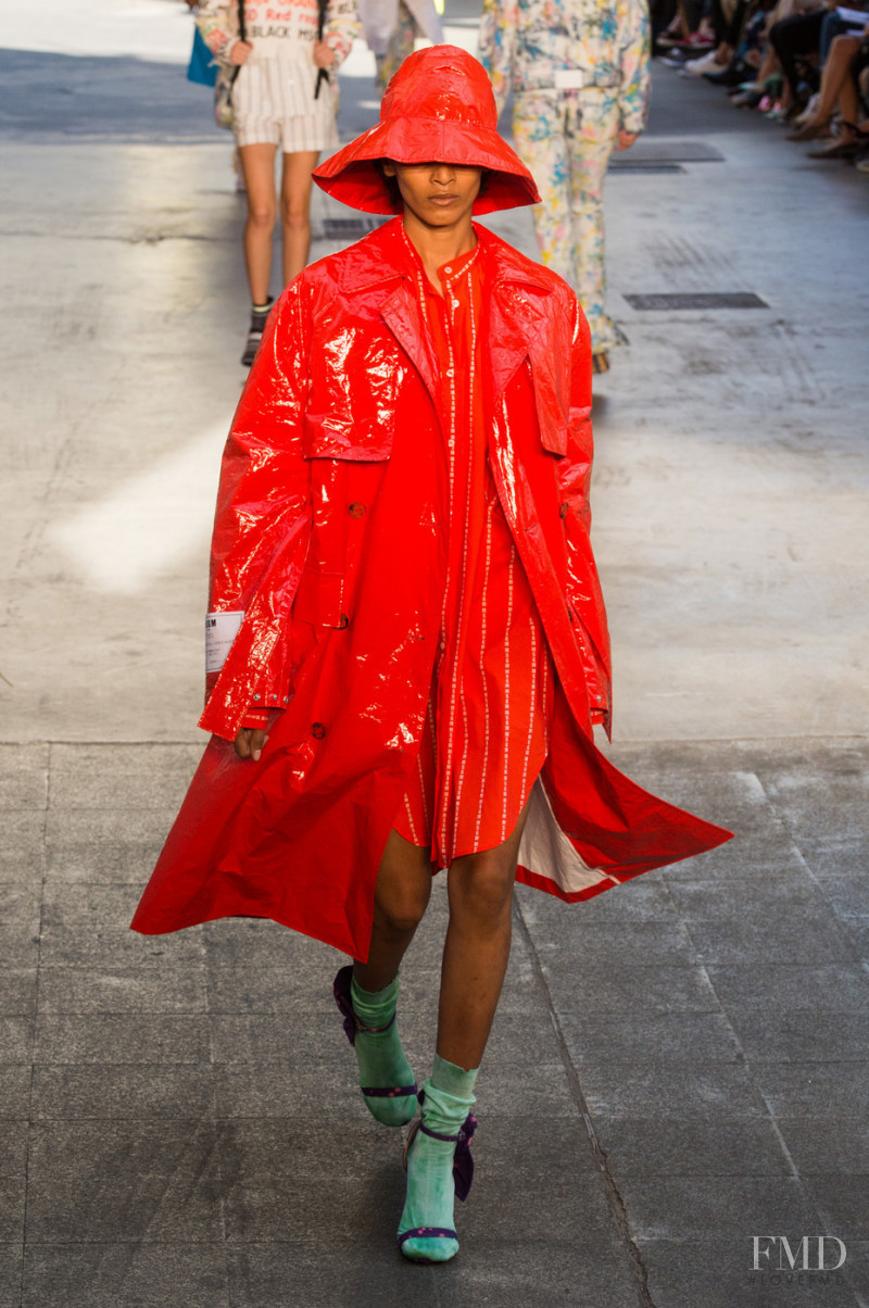 Radhika Nair featured in  the MSGM fashion show for Spring/Summer 2018