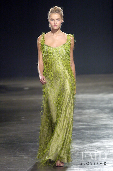 Valentina Zelyaeva featured in  the Carlos Tufvesson fashion show for Spring/Summer 2005