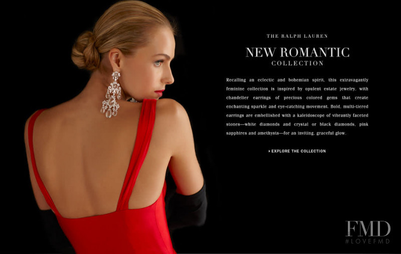 Valentina Zelyaeva featured in  the Ralph Lauren Jewellery advertisement for Holiday 2011