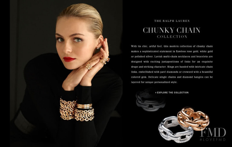 Valentina Zelyaeva featured in  the Ralph Lauren Jewellery advertisement for Holiday 2011