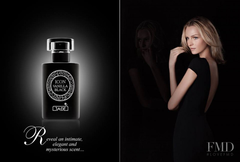 Valentina Zelyaeva featured in  the Ga-De Cosmetics Icon Vanilla Black Fragrance advertisement for Spring/Summer 2015