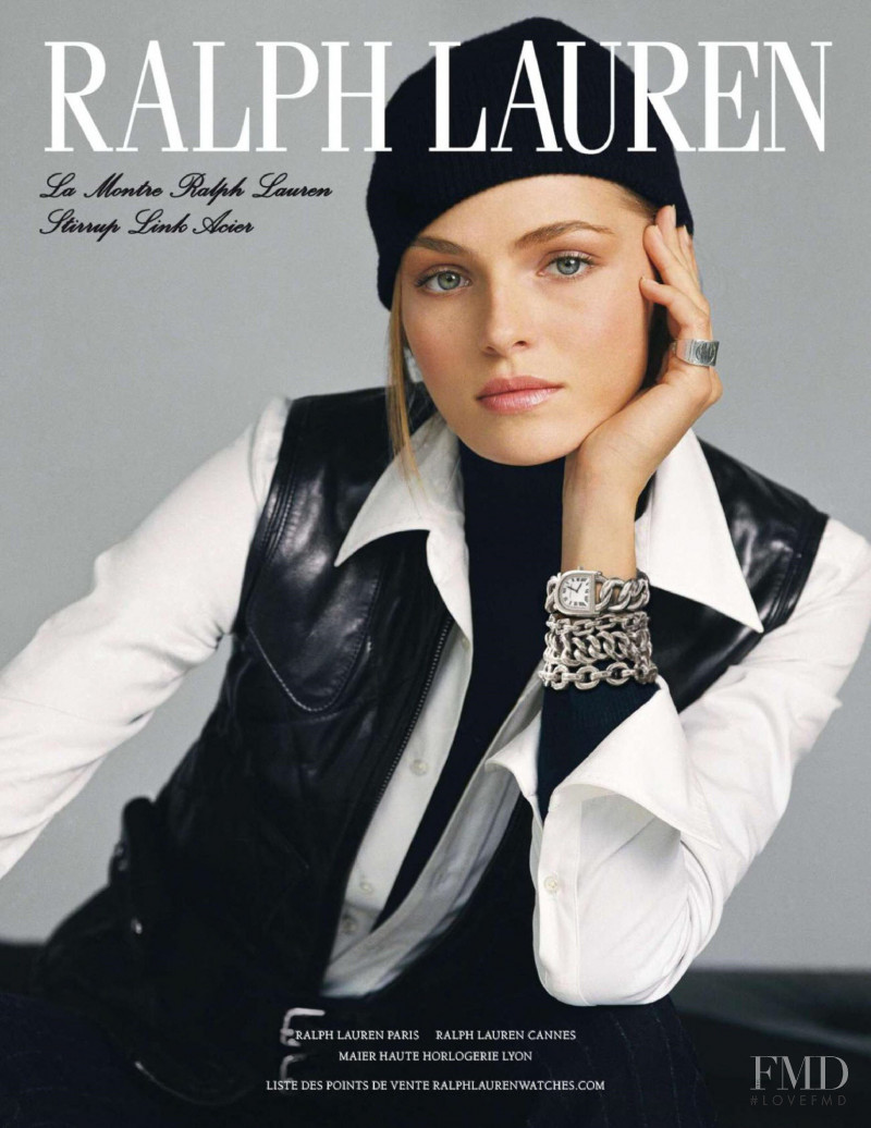 Valentina Zelyaeva featured in  the Ralph Lauren Watches advertisement for Autumn/Winter 2013