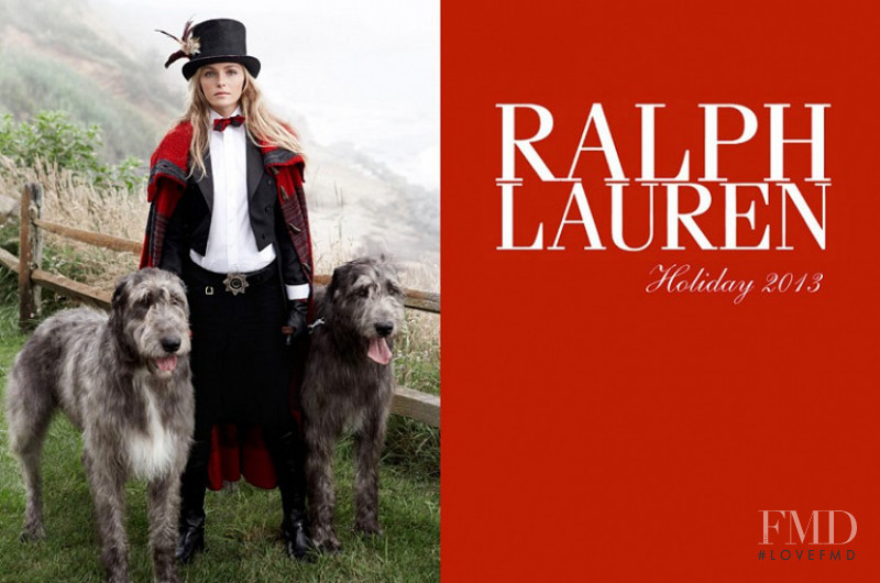 Valentina Zelyaeva featured in  the Ralph Lauren Collection advertisement for Holiday 2013