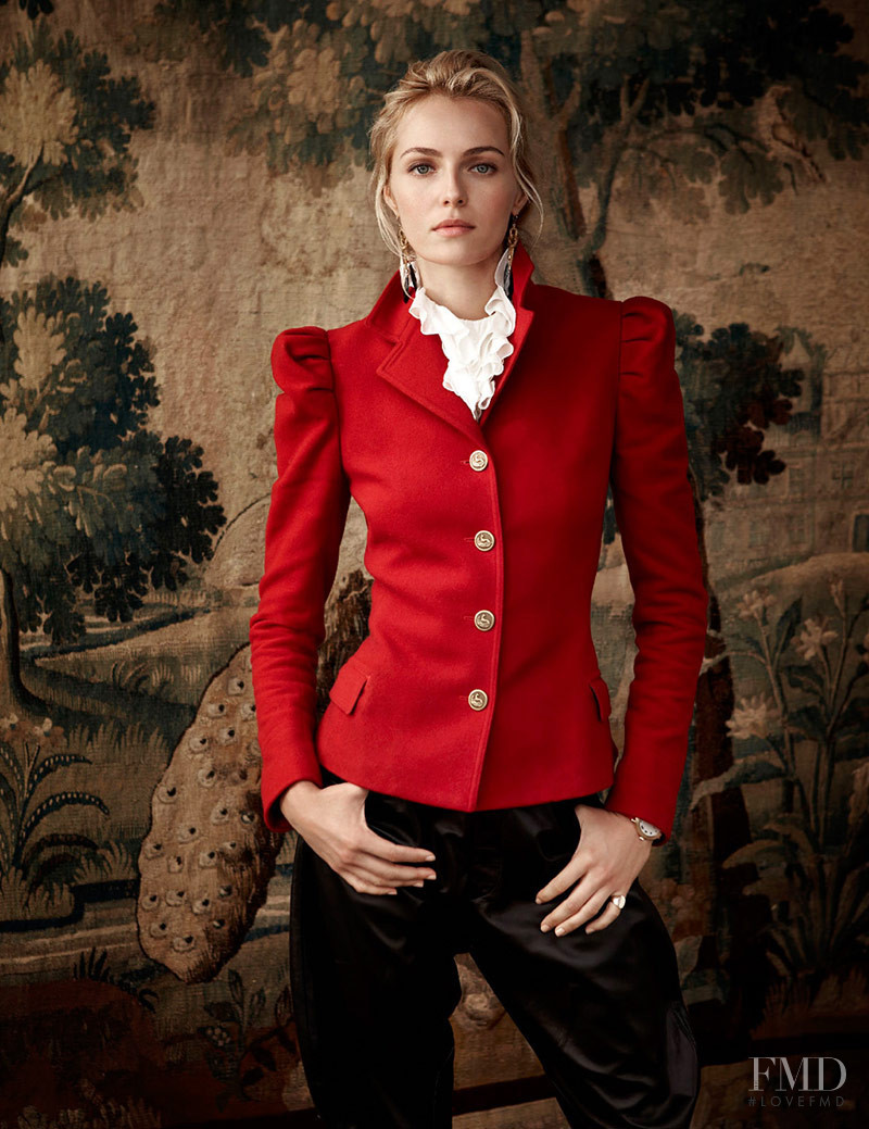 Valentina Zelyaeva featured in  the Ralph Lauren Collection advertisement for Holiday 2013