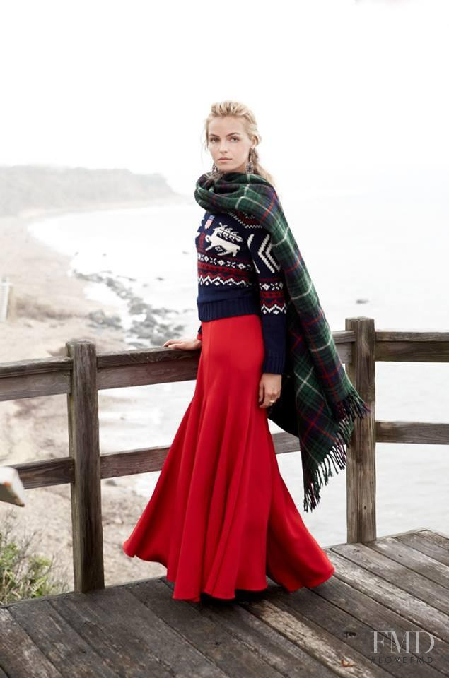 Valentina Zelyaeva featured in  the Ralph Lauren Collection advertisement for Holiday 2013