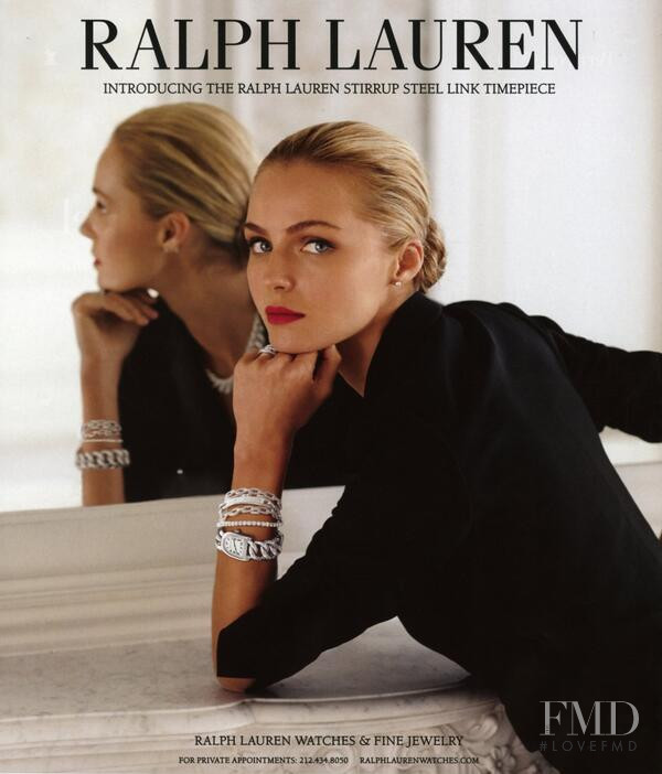 Valentina Zelyaeva featured in  the Ralph Lauren Watches advertisement for Spring/Summer 2013