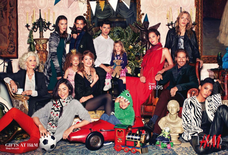 Catherine Loewe featured in  the H&M advertisement for Holiday 2013