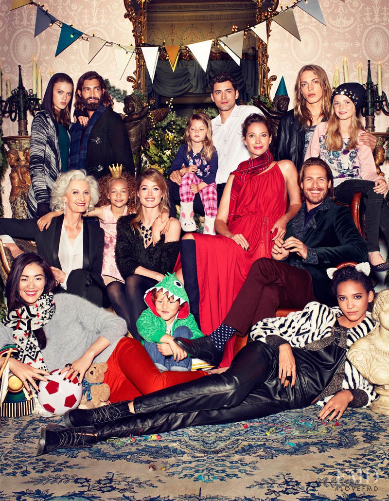 Catherine Loewe featured in  the H&M advertisement for Holiday 2013