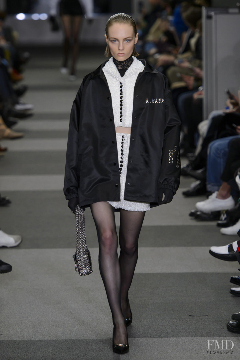 Fran Summers featured in  the Alexander Wang fashion show for Autumn/Winter 2018