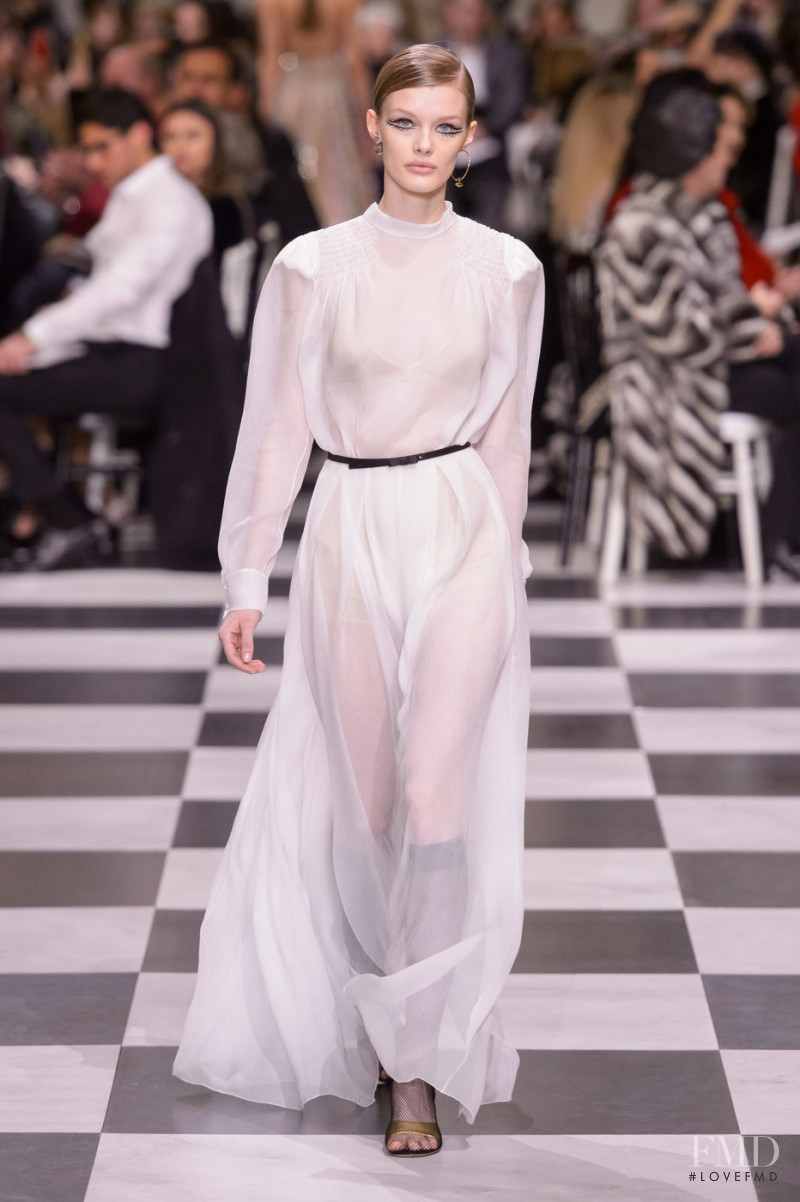 Kris Grikaite featured in  the Christian Dior Haute Couture fashion show for Spring/Summer 2018