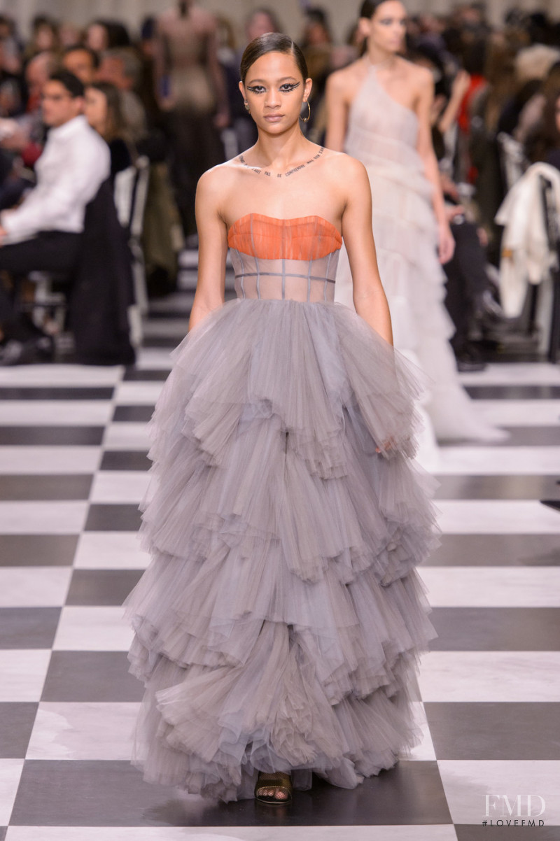Selena Forrest featured in  the Christian Dior Haute Couture fashion show for Spring/Summer 2018