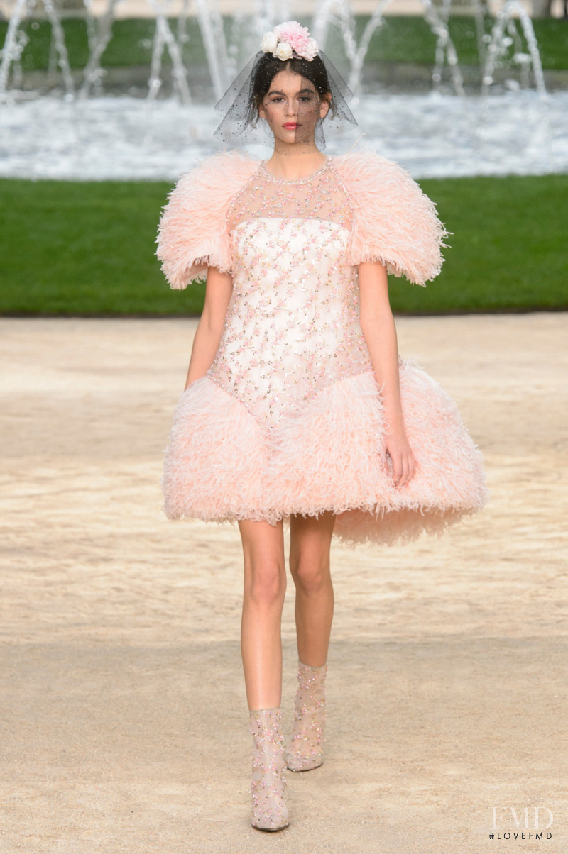 Kaia Gerber featured in  the Chanel Haute Couture fashion show for Spring/Summer 2018