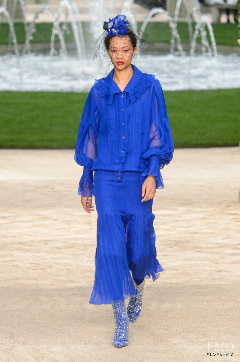 Selena Forrest featured in  the Chanel Haute Couture fashion show for Spring/Summer 2018