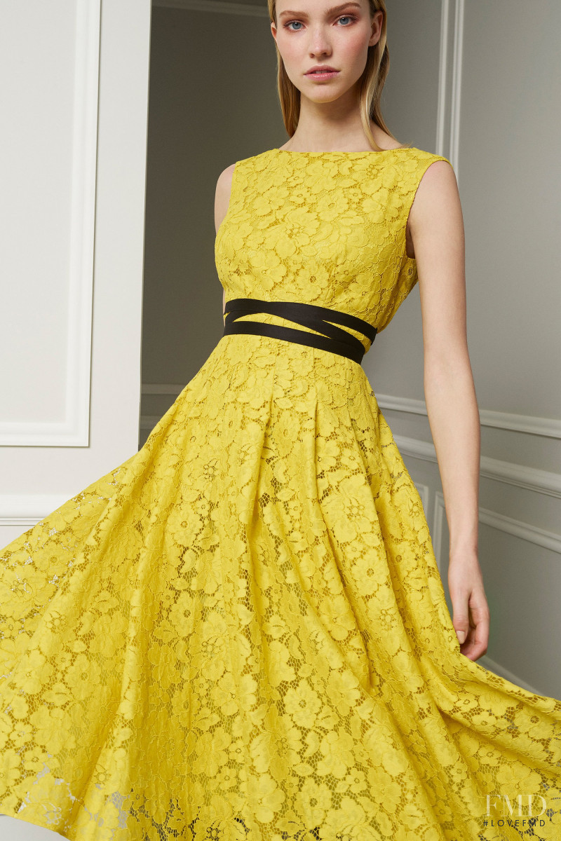 Sasha Luss featured in  the Carolina Herrera lookbook for Autumn/Winter 2017