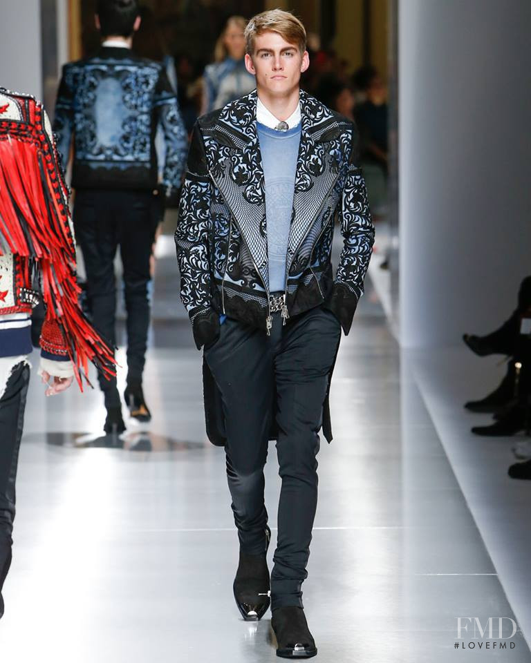 Presley Gerber featured in  the Balmain fashion show for Spring/Summer 2018