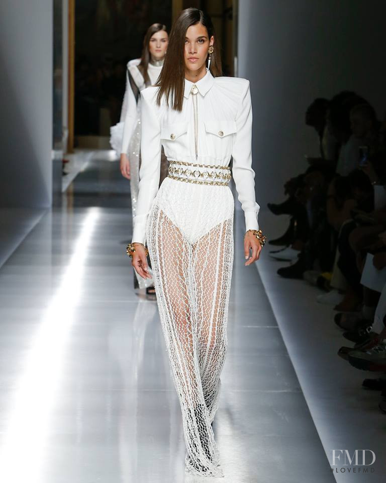 Pauline Hoarau featured in  the Balmain fashion show for Spring/Summer 2018