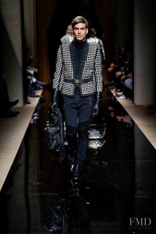 Jon Kortajarena featured in  the Balmain fashion show for Autumn/Winter 2016