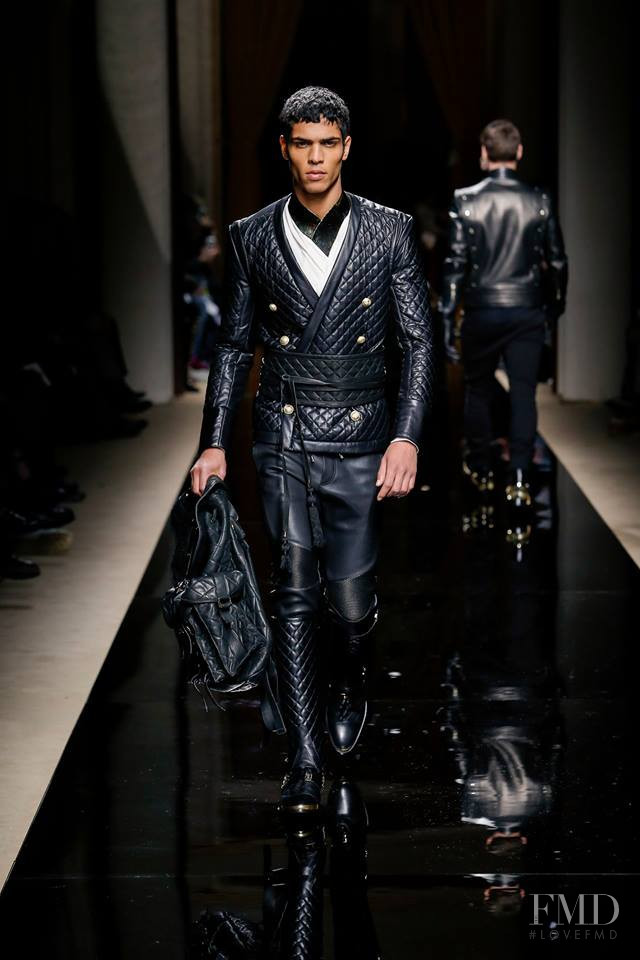 Geron Mckinley featured in  the Balmain fashion show for Autumn/Winter 2016