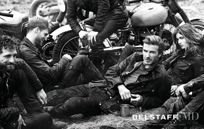 Andreea Diaconu featured in  the Belstaff advertisement for Spring/Summer 2014