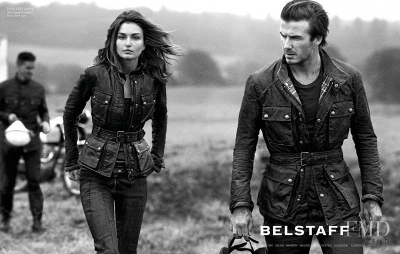 Andreea Diaconu featured in  the Belstaff advertisement for Spring/Summer 2014