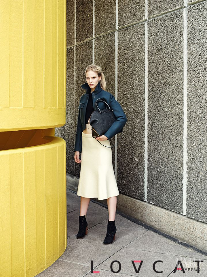 Sasha Luss featured in  the Lovcat advertisement for Autumn/Winter 2014