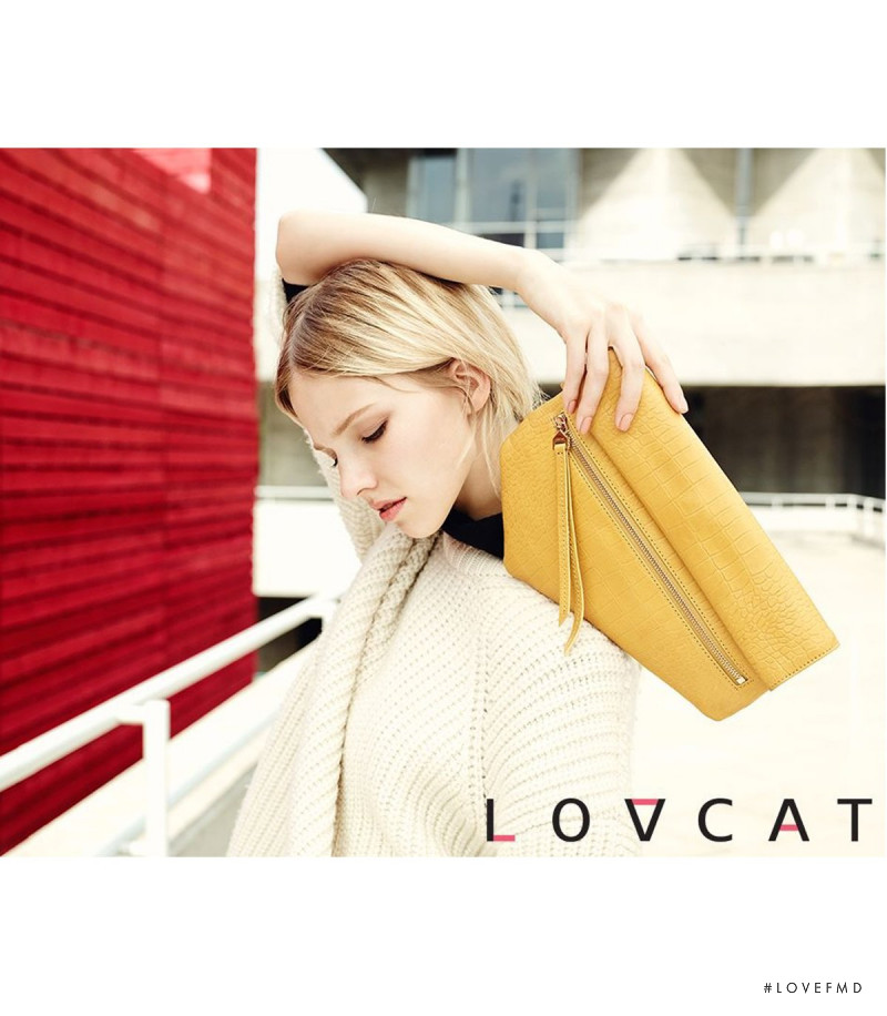 Sasha Luss featured in  the Lovcat advertisement for Autumn/Winter 2014