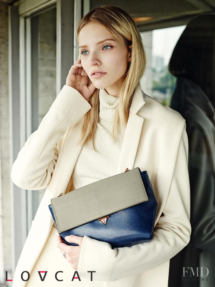 Sasha Luss featured in  the Lovcat advertisement for Autumn/Winter 2014