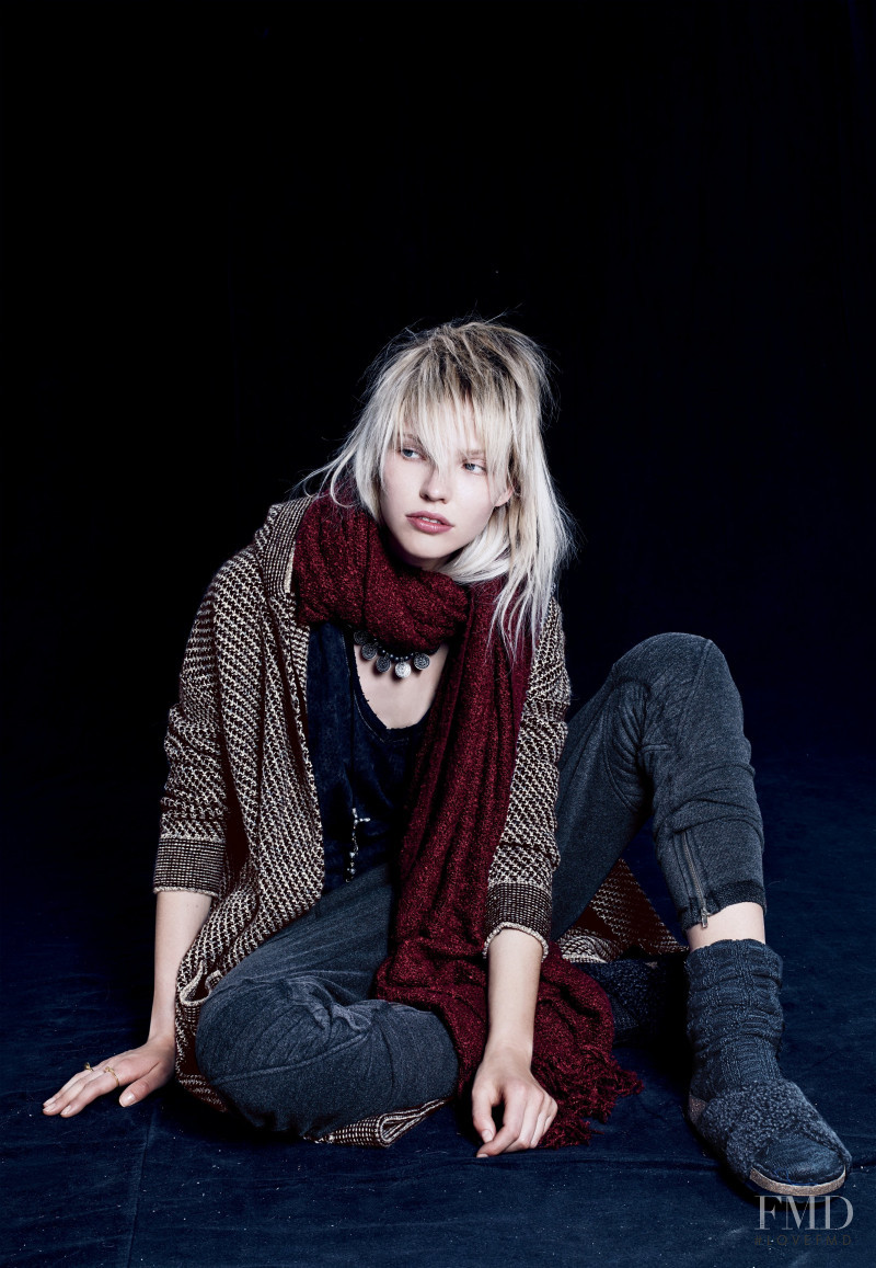 Sasha Luss featured in  the Free People catalogue for Fall 2014