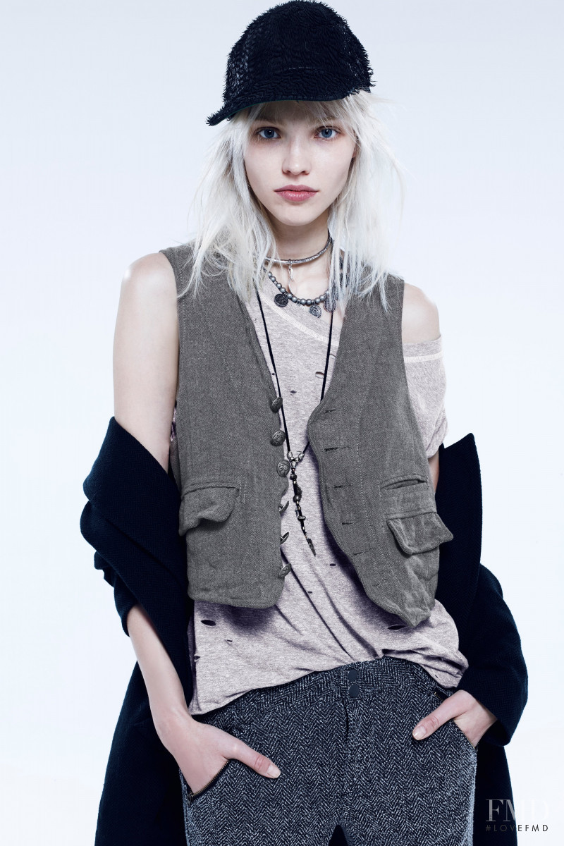 Sasha Luss featured in  the Free People catalogue for Fall 2014