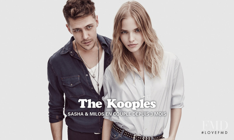 Sasha Luss featured in  the The Kooples advertisement for Spring/Summer 2016