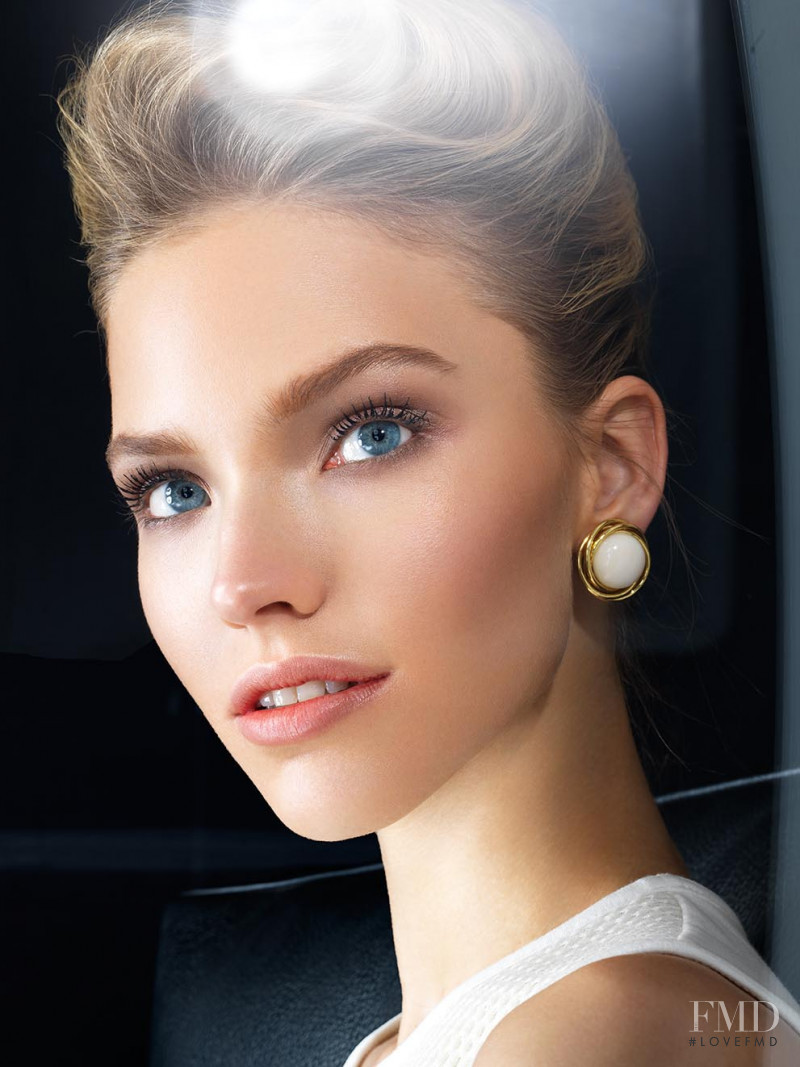 Sasha Luss featured in  the Saks Fifth Avenue Beauty catalogue for Spring 2015