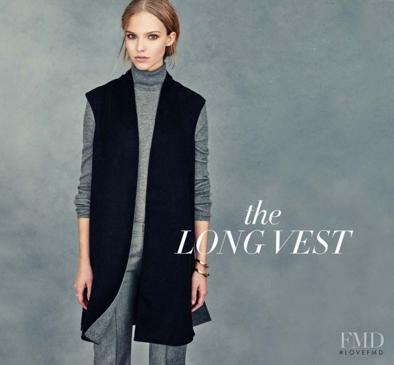 Sasha Luss featured in  the Neiman Marcus Cashmere Essentials catalogue for Fall 2015