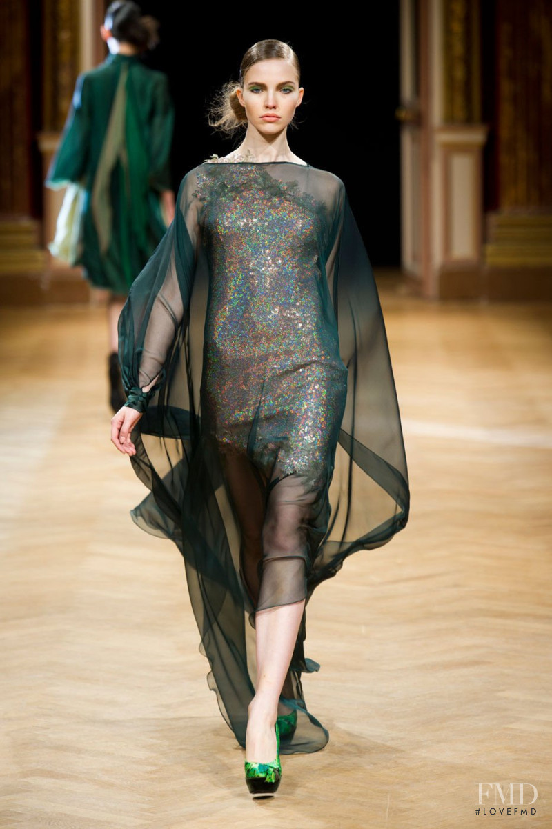 Sasha Luss featured in  the Talbot Runhof fashion show for Autumn/Winter 2012